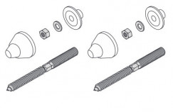 Koňařík súprava na upevnenie pisoárov M10x120mm, biela